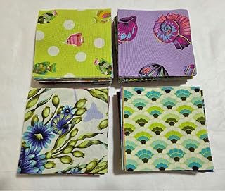 Tula Pink Fabric Scraps Pack for Crumb/Scrappy Quilting 100% Cotton