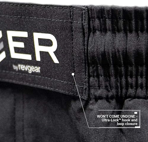 Miniatura 4 de Revgear Pantalones cortos de artes marciales de artes marciales de primera calidad para niños, duraderos y cómodos, abertura lateral para patear