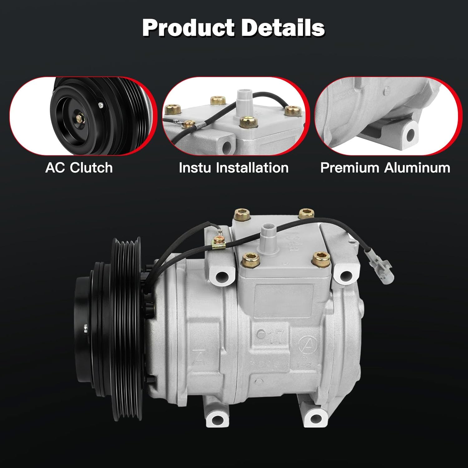 cciyu Air Conditioning Compressor Fit for Toyota 4Runner 2.7L 3.4L 1996-2002 Replaces AC Compressor for Car