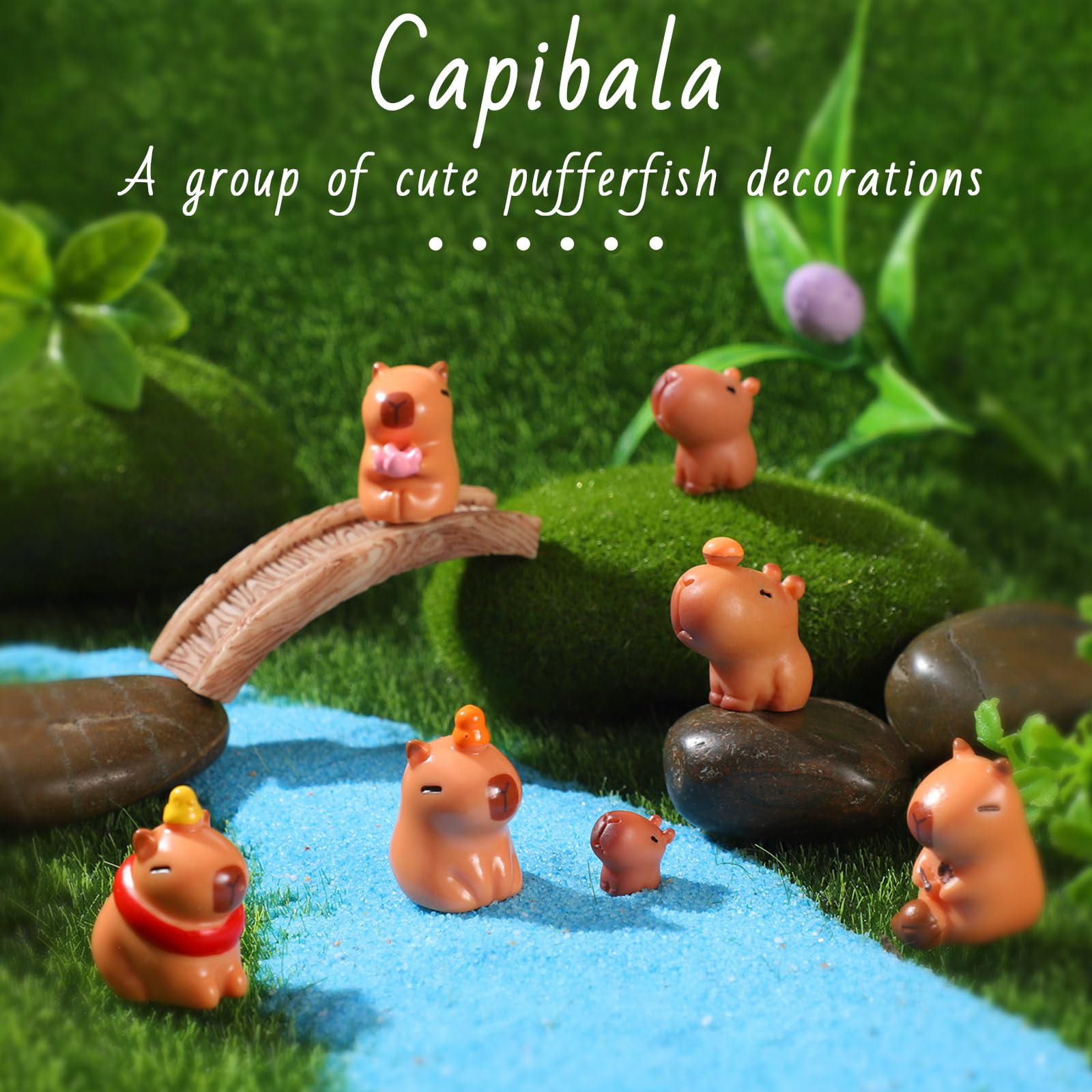 Amazon.com: Foilswirl 56 Pcs Miniature Capybara Figurine Mini