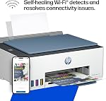 Imprimante tout-en-un sans fil HP Smart Tank 5102, imprimante rechargeable, scanner, photocopieur avec jusqu'à 3 ans d'encre inclus, idéale pour la maison, sans cartouche.