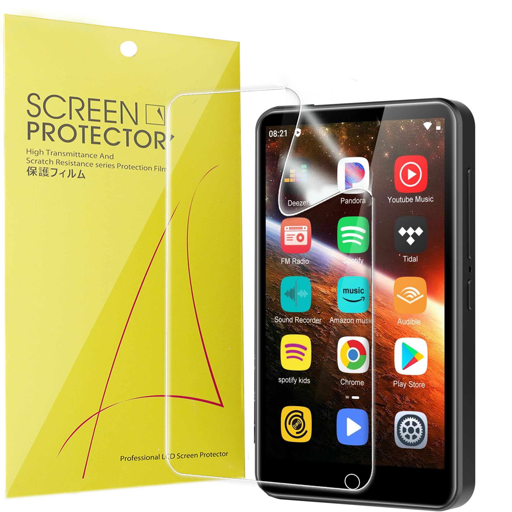 Lamshaw Compatible for Diofox MP3 Player Screen Protector, [6 Pack] Full Coverage TPU Clear Film Compatible for Diofox M8 4-inch MP3 Player (6 Pack)