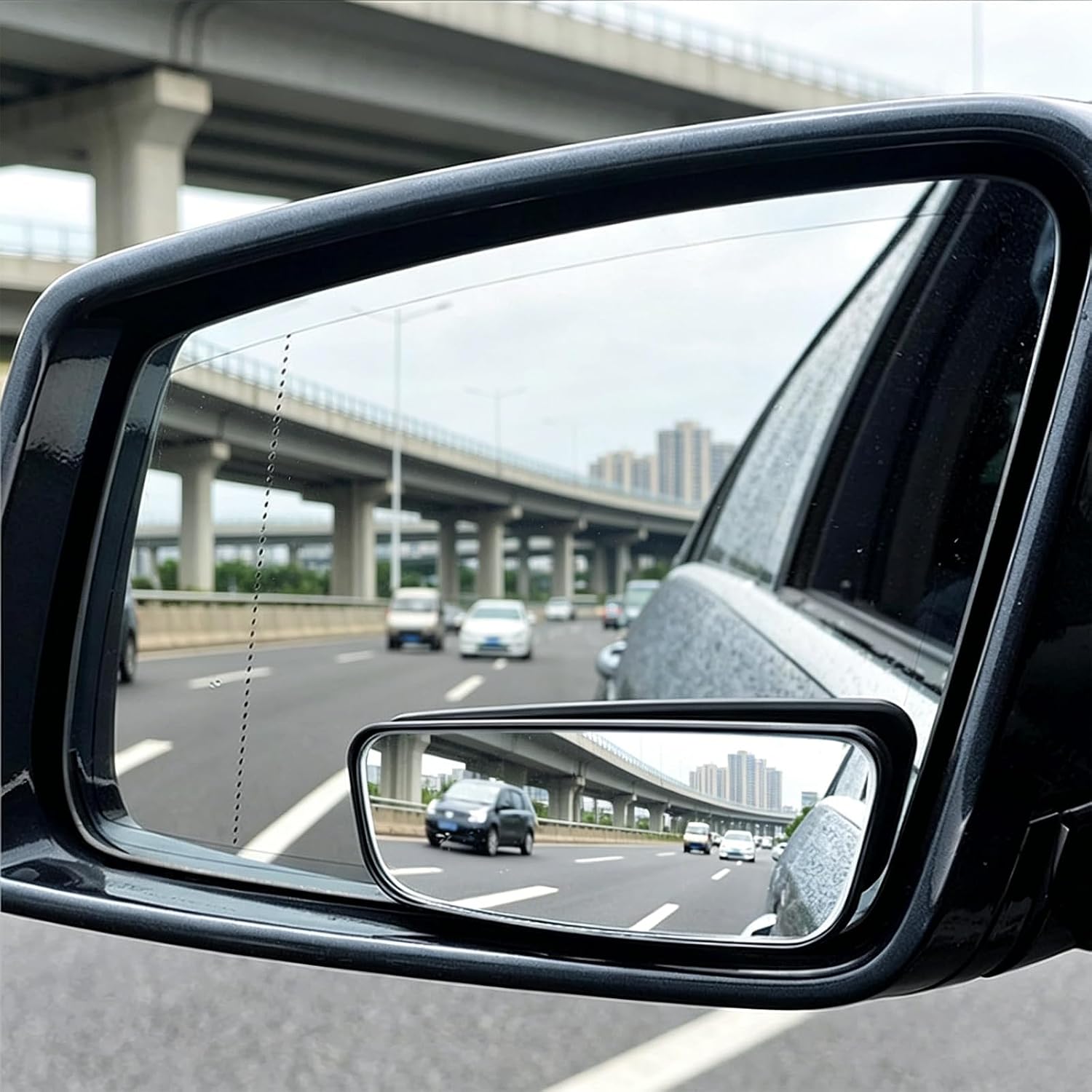 2 PCS Blind Spot Mirror, Rectangular Wide Angle Rearview Mirror with Adjustable Bracket, HD Anti-glare Parking Accessory, Universal Car Side Mirror for Most Cars Trucks SUVs