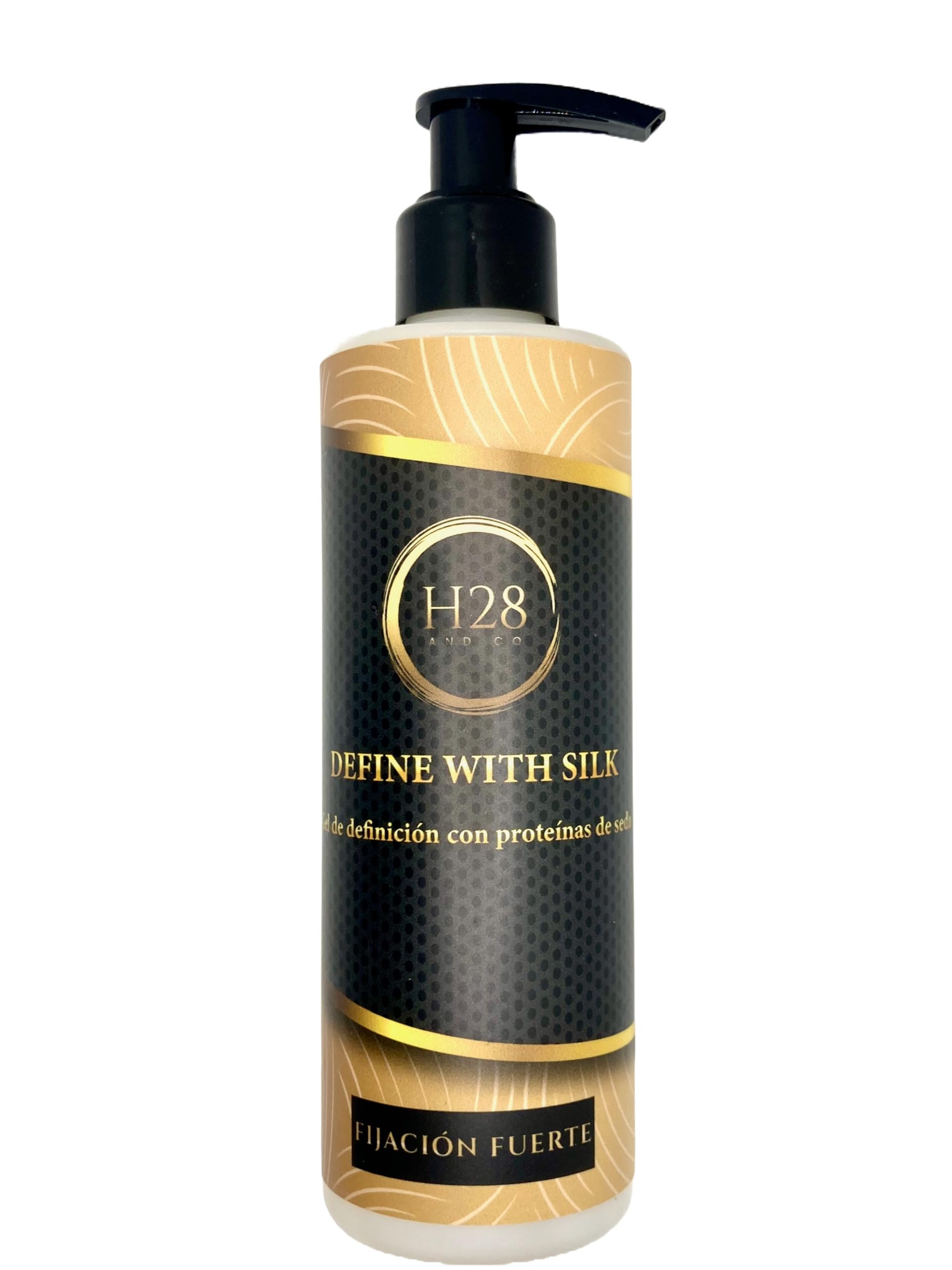 H28 and Co - Define with Silk FIJACION FUERTE. Gel Definidor Rizos y Ondas Metodo Curly Proteinas de Seda. Brillo, Volumen y Alta Definicion en tu Cabello Rizado