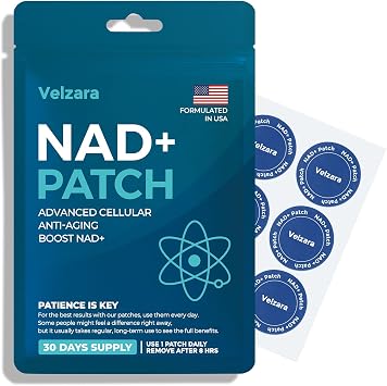 لاصقات NAD+ مريحة للارتداء طوال اليوم، نباتية، مقاومة للماء، 30 لاصقة