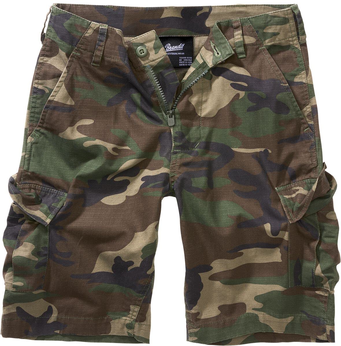 Brandit Kids BDU Ripstop Shorts, color: woodland, size: S 122