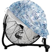 Palm Tree Industrial Fan Cover Waterproof Dustproof Cover Suitable for High Velocity Movement Heavy Duty Drum Fan, Reusable Outdoor Floor Fan Cover,Fits up to 24 x 24 x 23.6 inches
