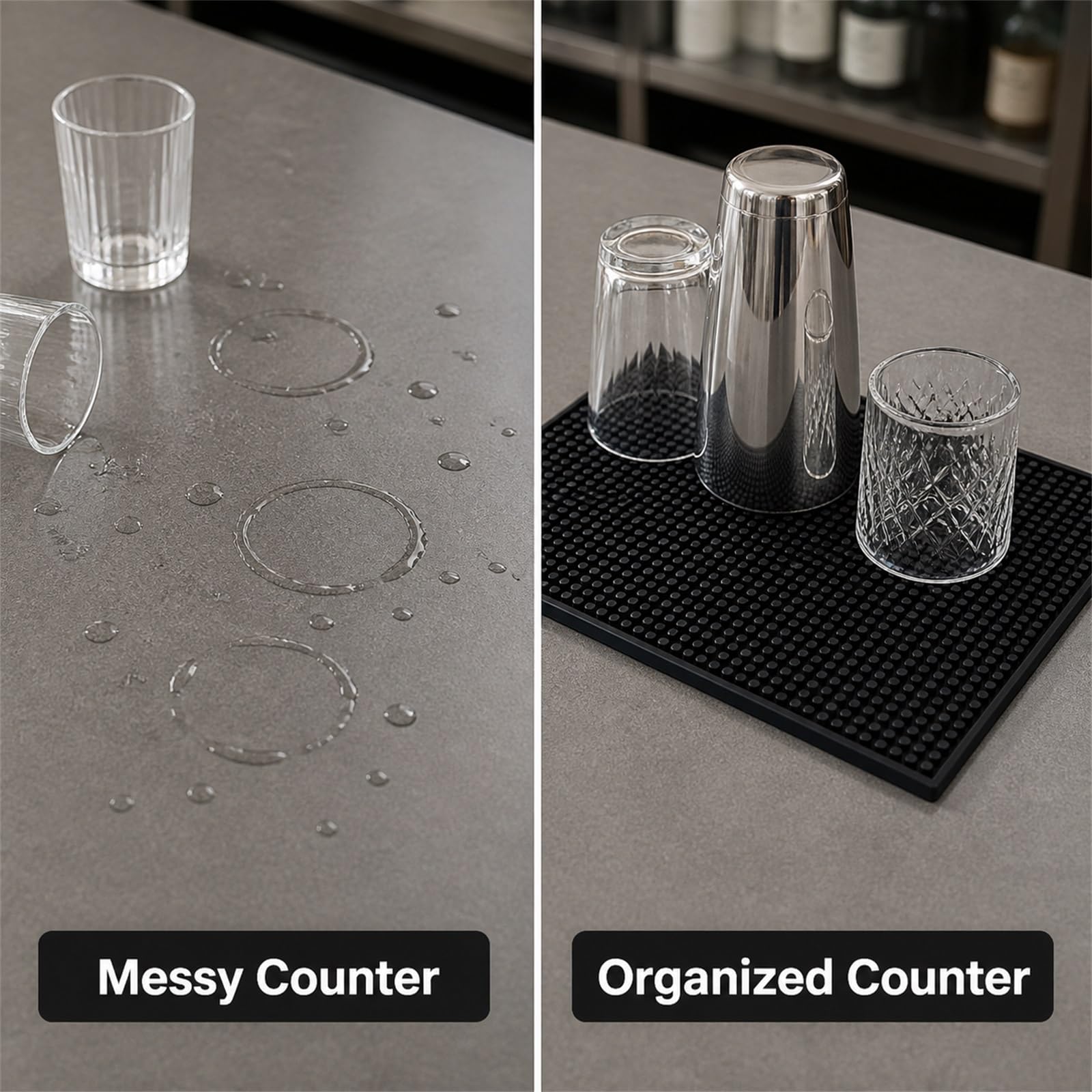 Alfombrillas de bar para camarero, tapete de derrames para hotel de whisky, tapete de servicio de bar, tapete de cocina para bar en casa, impermeable, antideslizante, fácil de limpiar, para bar de