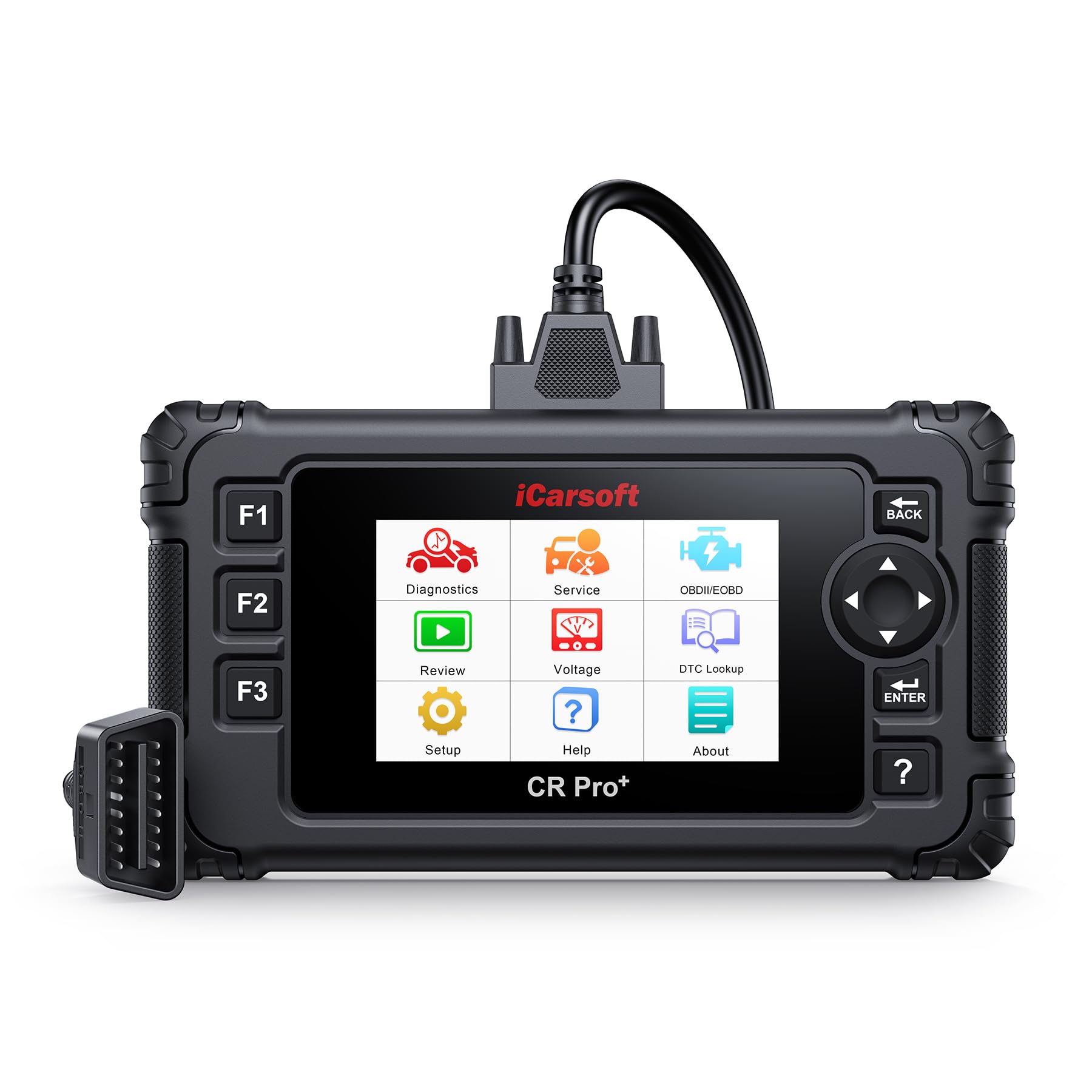 iCarsoft CR Pro+ | Outil Diagnostic Automobile Multimarques OBD2 | Wykłady i defekty kodów | Reset FAP | Wtryskiwacze kodowania | Oczyść ABS i inne czcionki