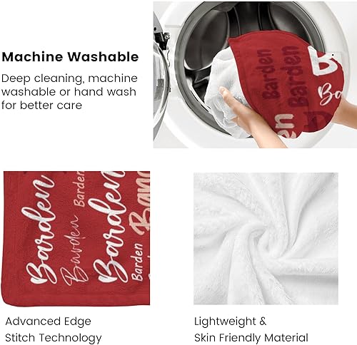 Miniatura 7 de Manta personalizada con nombre para niños, adultos, niños y niñas, franela con monograma, manta personalizada (40 x 50 pulgadas)