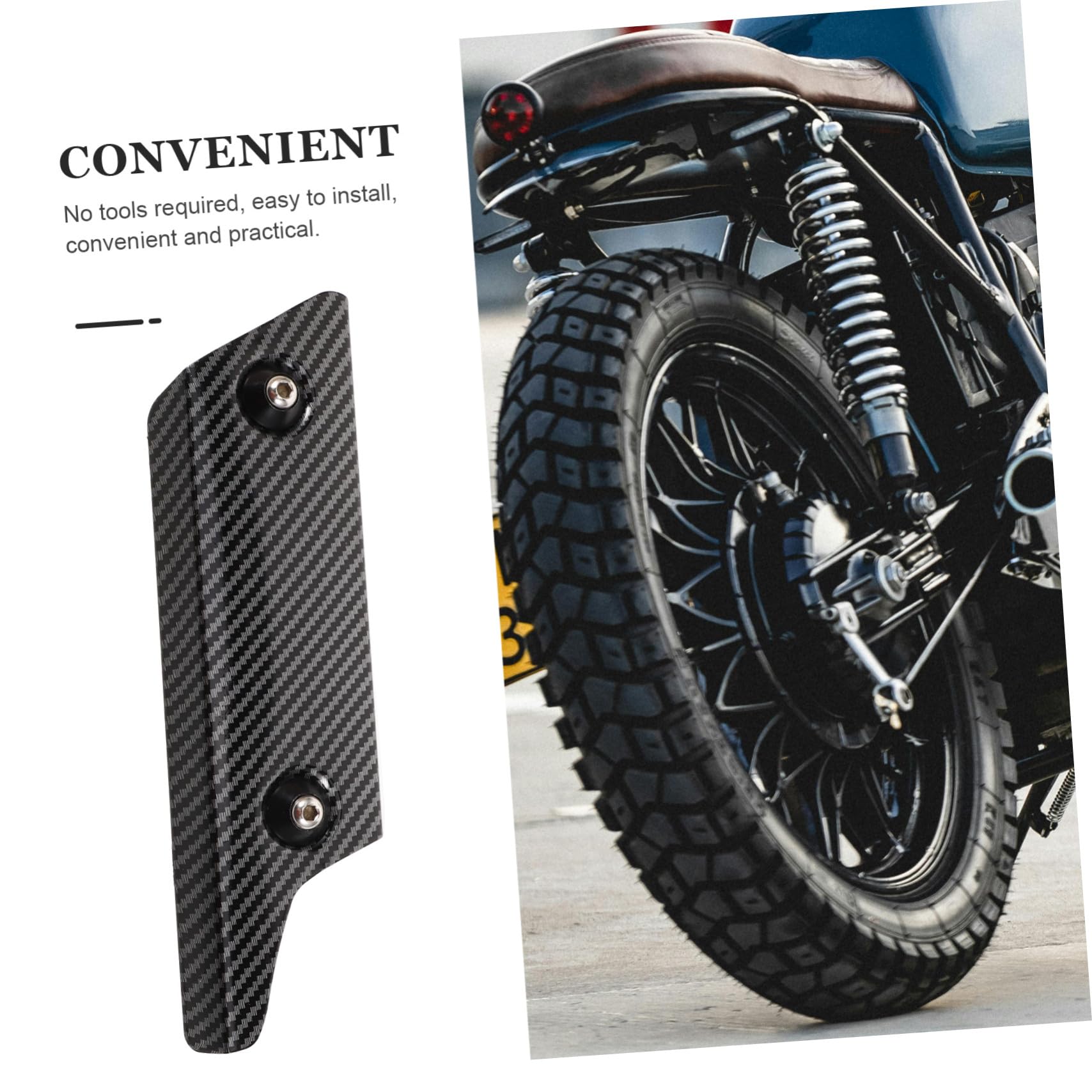 Cubierta Protectora Térmica para Motocicleta Escudo Térmico de Acero Inoxidable, Aislamiento Confiable y Fácil Instalación para Protección del Escape