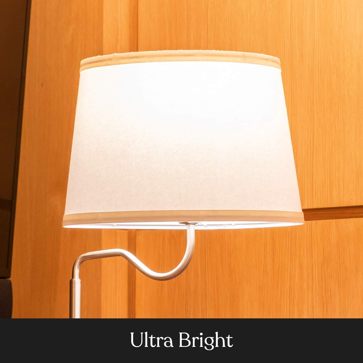 Brightech Madison Side Table with Lamp Combo with LED Bulb, Desk Lamp with USB Port, Bedside Reading Lamp, Modern End Table with Floor Lamp for Bedroom, Living Room, Office - Black with White Shade