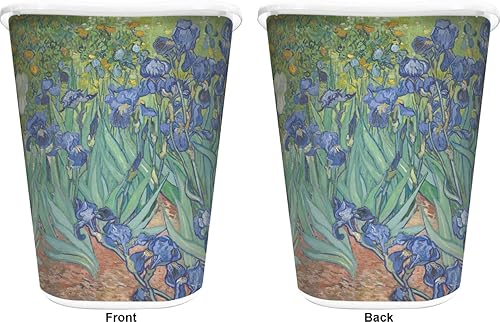 Miniatura 2 de RNK Shops Irises (Van Gogh) - Cesta de basura de doble cara (blanco)