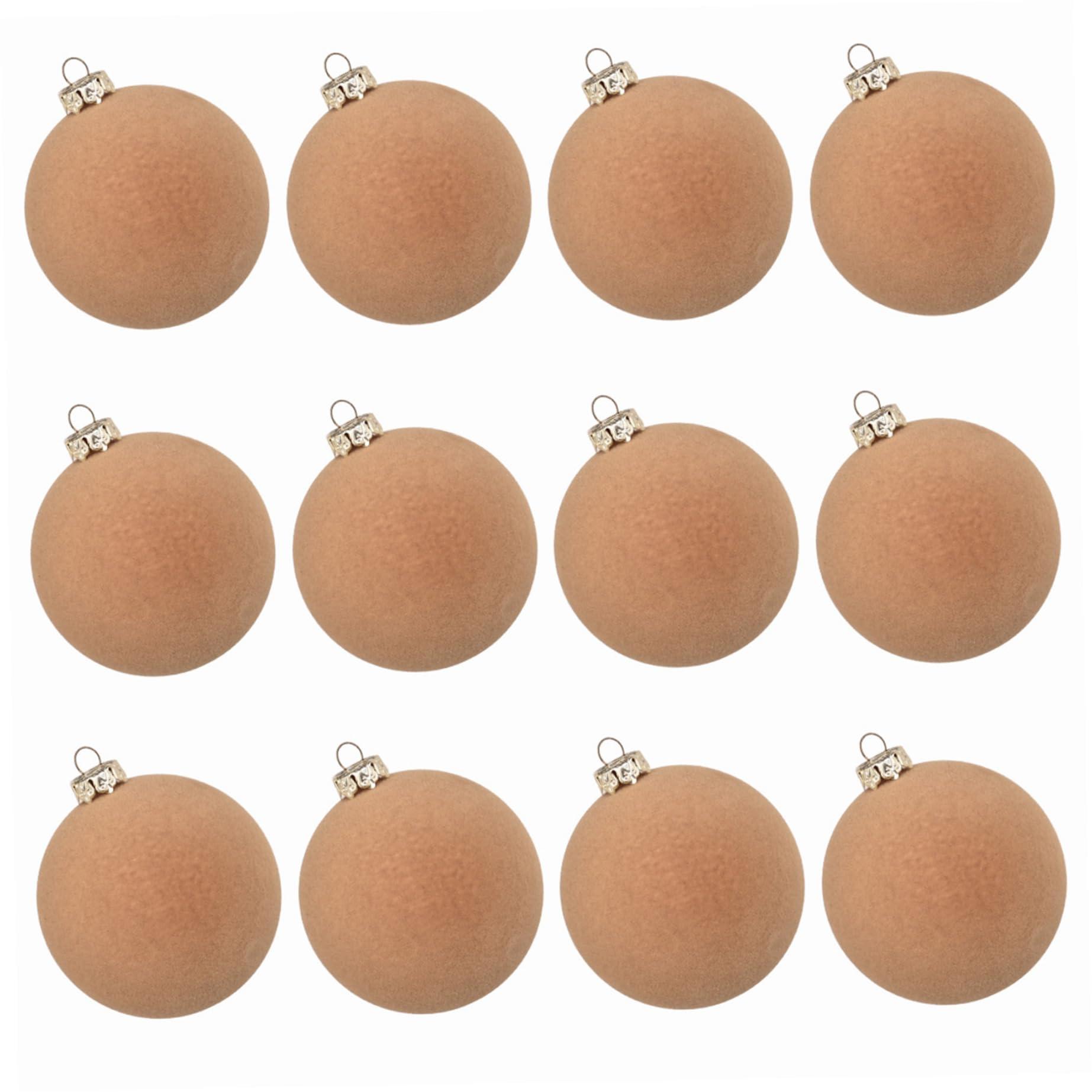 Boules d'arbre de Noël velours vert foncé 12pcs Gcroet pour décoration sapin et mariage