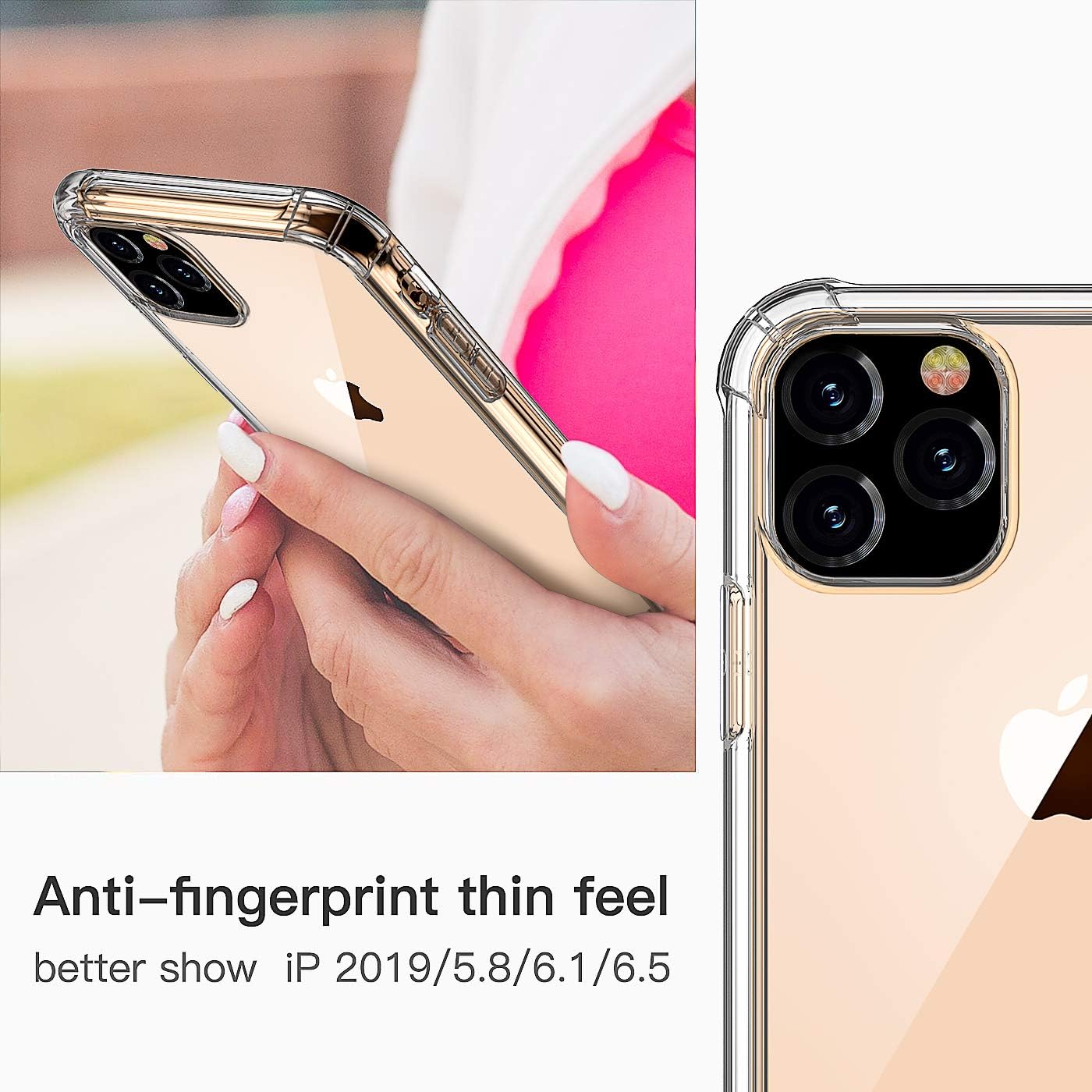 Chirano Case compatible with iPhone 11 Pro Max, Only for 6.5 inch, Clear,4 Corners Shockproof Protection
