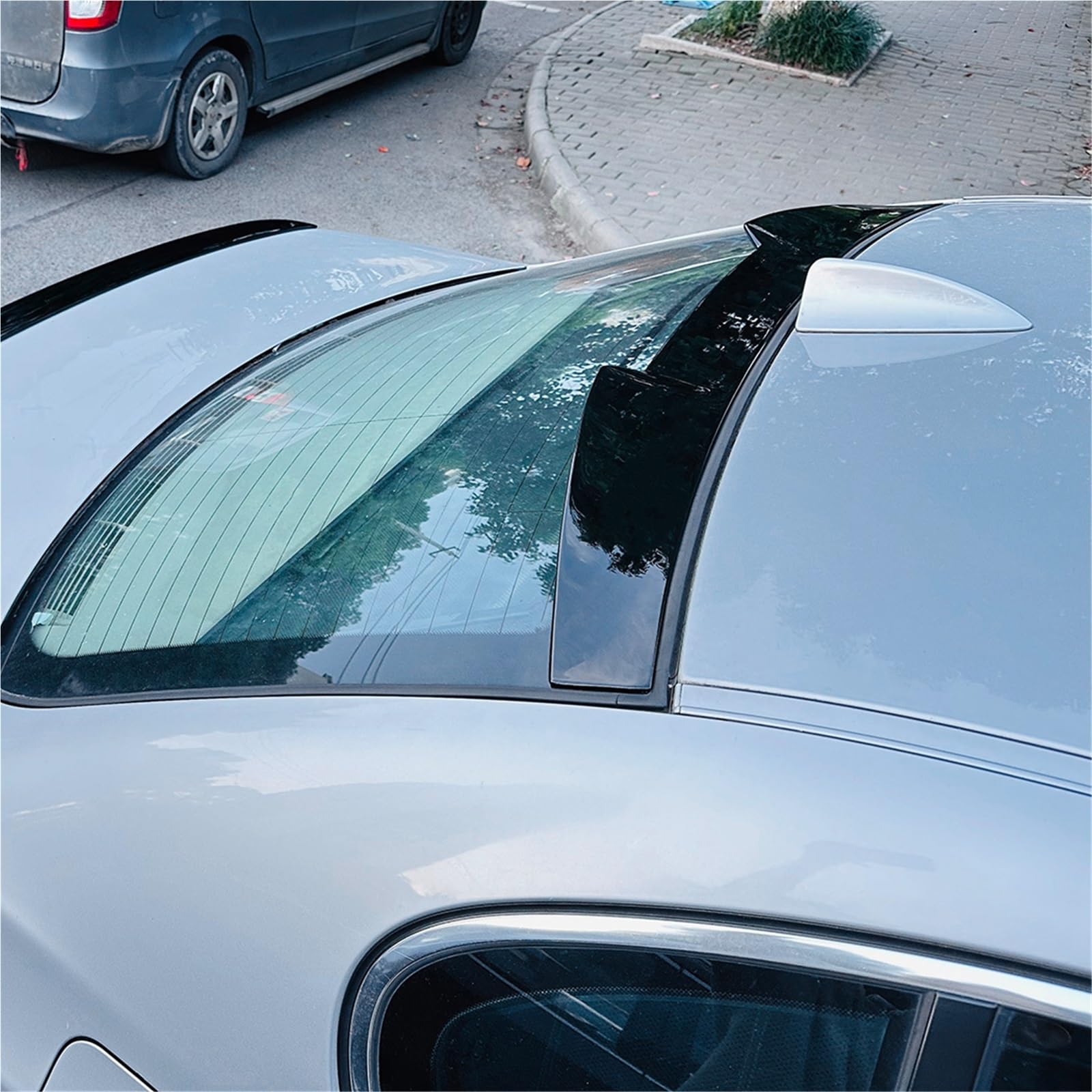 Tylny bagażnik samochodowy Spoiler górne skrzydło naprawiono wiatr skrzydło dyfuzor kompatybilny z BMW serii 5 E60 2004-2010 zewnętrzna dekoracja ABS osłona samochodu(Carbon Look)