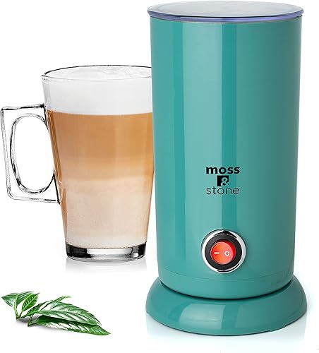 Moss & Stone Espumador eléctrico de leche Vaporizador de arte con leche, máquina eléctrica de capuchino y calentador de leche, máquina de espuma