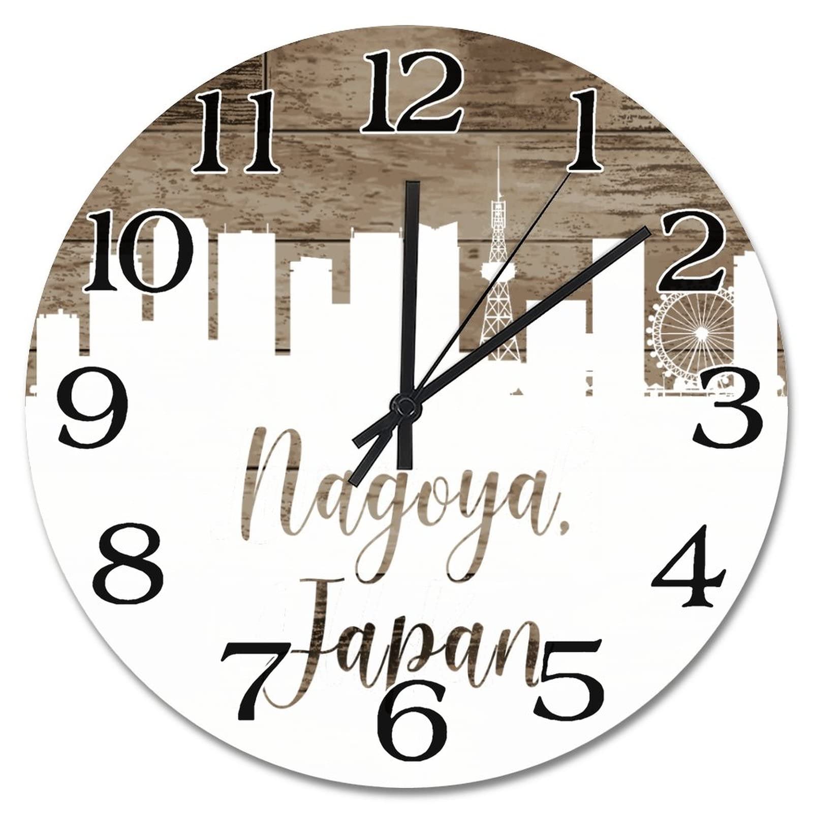 Horloge murale japonaise paysage urbain pour une chambre zen