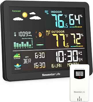 Newentor Life Weather Station Wireless Indoor/Outdoor Thermometer