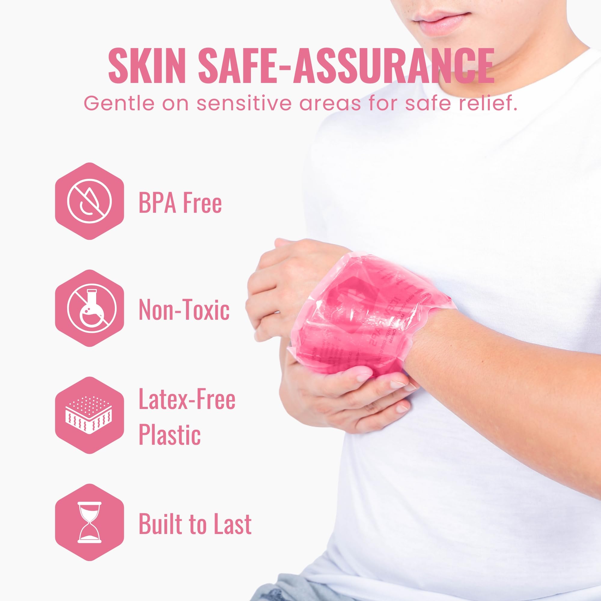 ICEWRAPS Paquetes de hielo reutilizables de gel flexible de 6 x 12 pulgadas para lesiones, después de la cirugía y alivio del dolor, cuello, rodilla, cadera, espalda y hombros, hinchazón de compresa