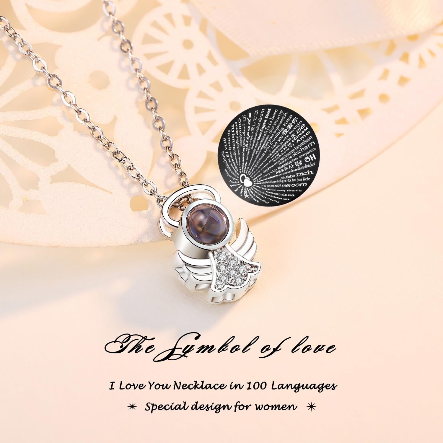 ANWEAO Mothers Day Birthday Gifts for Her Preserved Real Rose in Angel Glass Crystal Angel Figurines,The Best Mothers Day Christmas Anniversary Birthday Gift for Mum Wife (Pink) - Image 7