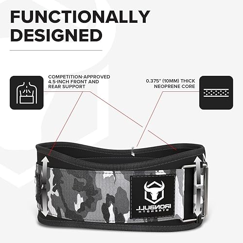 Miniatura 37 de Cinturón de levantamiento de pesas para hombres y mujeres, ideal para sentadillas, peso muerto, estocadas, ejercicios y entrenamiento, ideal