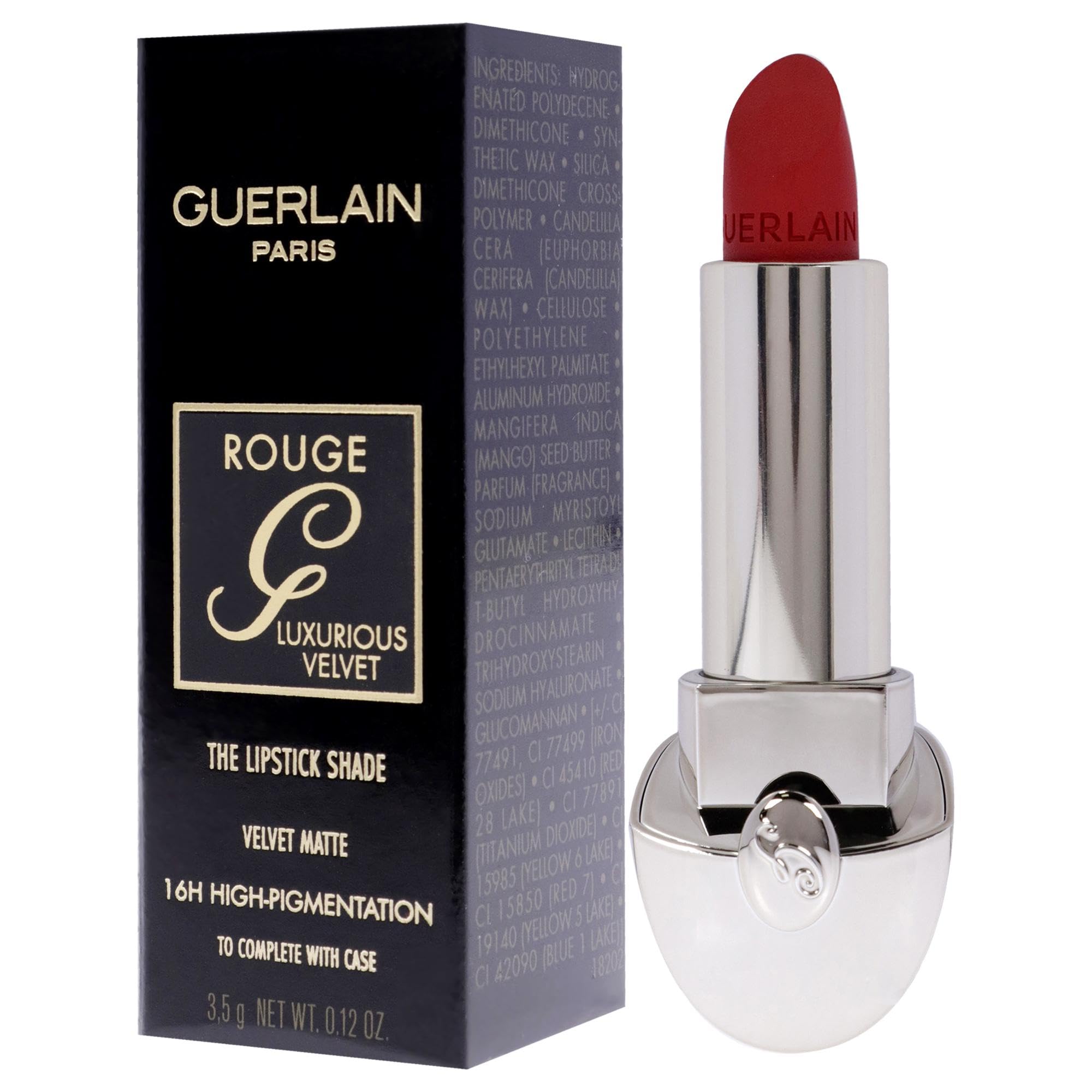 Guerlain Le Teint de Rouge à Lèvres Luxurious Velvet N°880 Ruby Red, 3, 5 g.