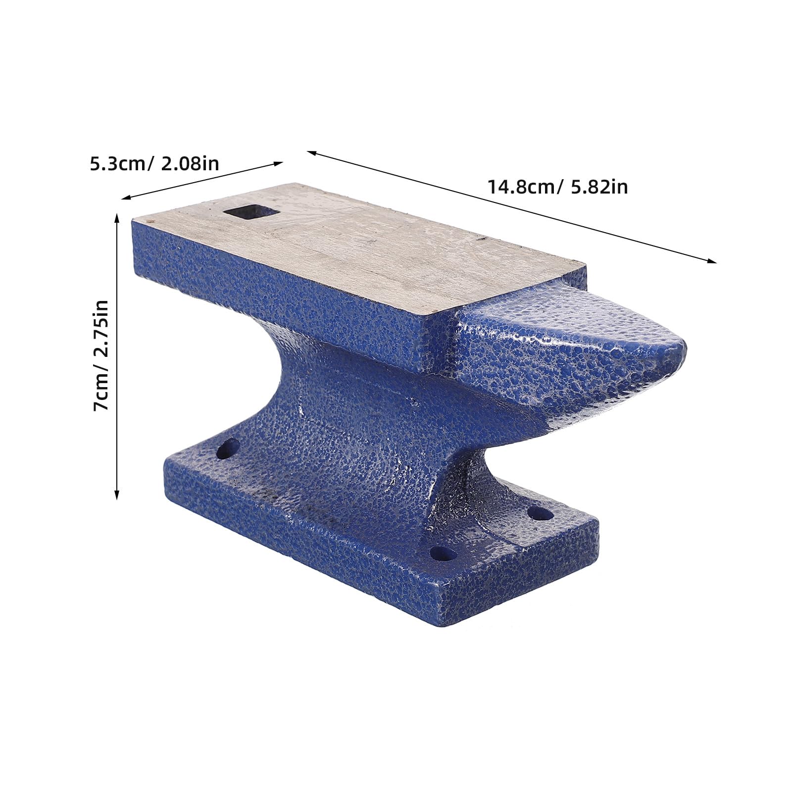 Base de Yunque en Miniatura de Hierro para Bricolaje, Multifunción | Superficie Lisa, Estructura Robusta, Resistente al Desgaste, Acabado Pulido Fino