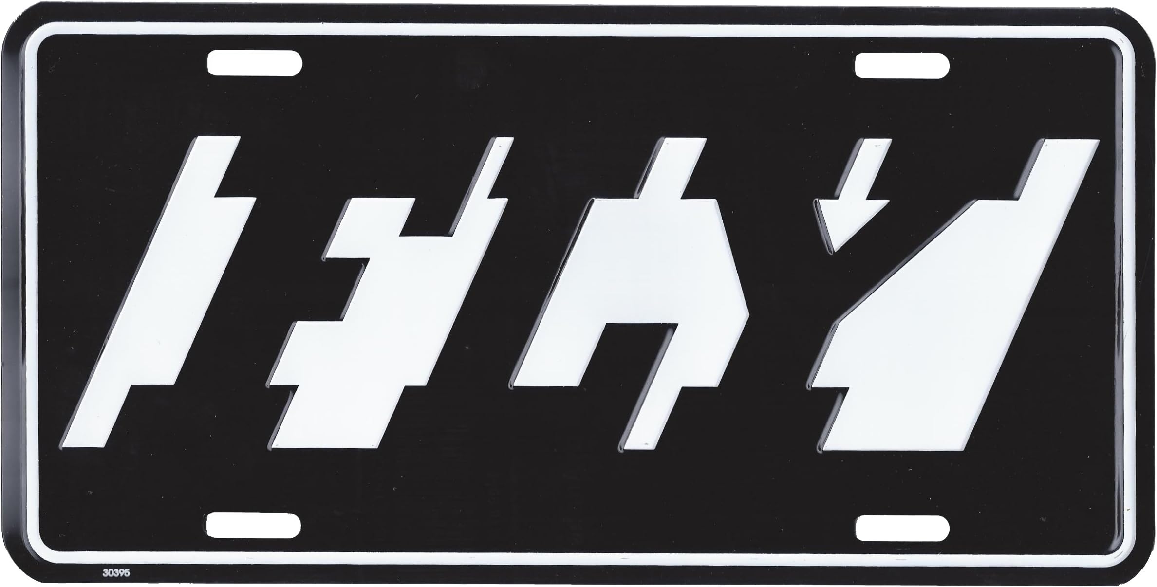 FLY License Plate Black & White