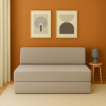 homedius Magic Folding Bed Sofa Light Gray Couple