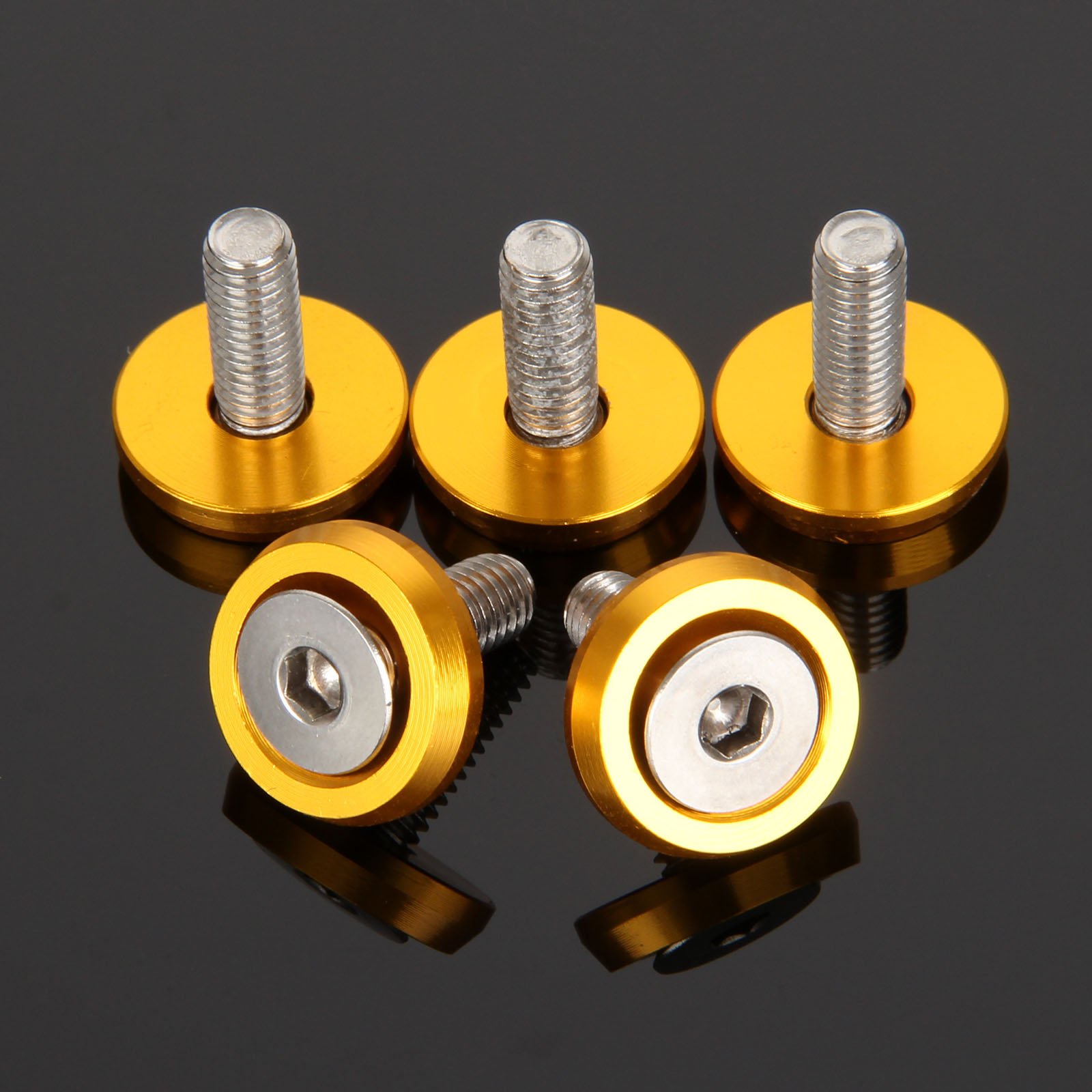 Kit Di 20 Bulloni E Rondelle In Alluminio Anodizzato Per Paraurti E Vano Motore – Nero E Rosso, M6x20mm