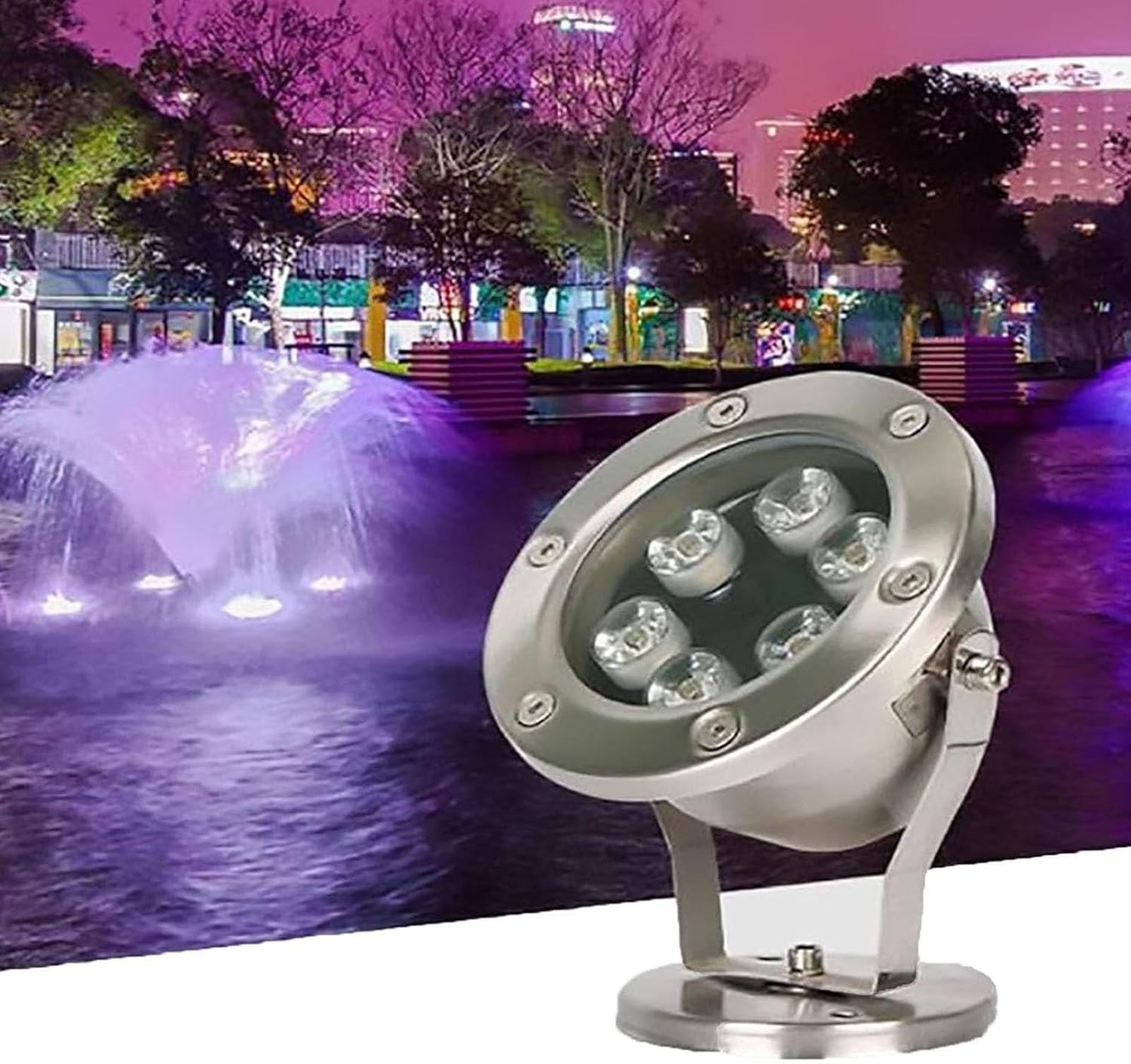 Swimming Pool Underwater Lamp - Spotlight Led Beam Light, IP68 Waterproof Underwater Pond Spotlight, 12V Rotation Underwater Landscape Lights, Waterproof Landscape Light(Warm White Light,9w)