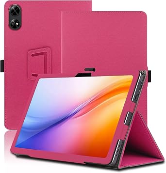 Case for DOOGEE Tab G6+ 11 inch DOOGEE Tab G6+ Tablet Protective Case Folding Stand Protective Case with Pen Holder and Wrist Strap Comprehensive Protection (Red)