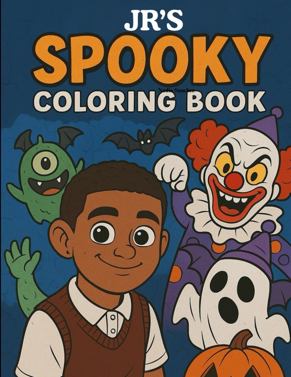 Jr's Spooky Coloring Book.: A nightmare waiting behind every door!