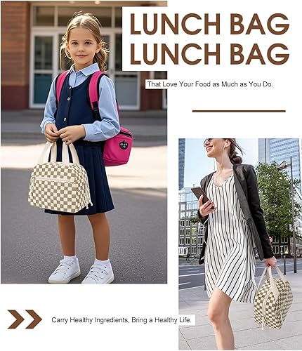 Miniatura 6 de Bolsa de almuerzo, bolsa de almuerzo aislada para mujeres y hombres, lonchera de gran capacidad, reutilizable, aislada, hielera para el trabajo,