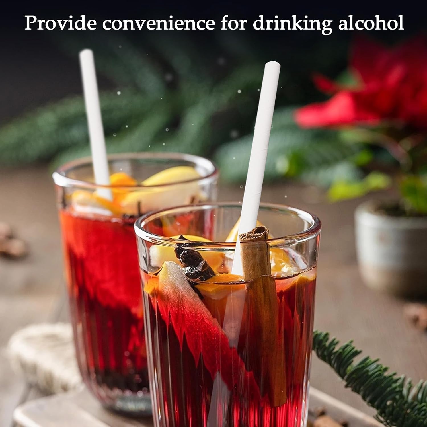 100 Pack Paper Straws White Biodegradable co-Friendly Drinking Bulk for Party Supplies, Bridal/Baby Shower, Birthday, Mixed Drinks, Weddings, Restaurant, Food Service, Drink Stirrer - Image 7