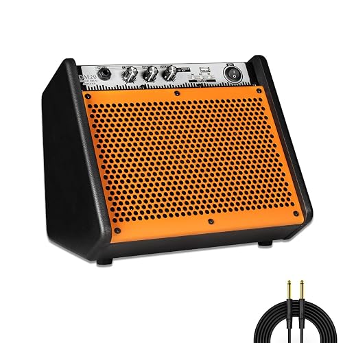 Coolmusic Drum Amplifier 20W Mini DM20 Portable for Home Practice (Orange)