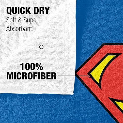 Miniatura 4 de LOGOVISION Toalla de playa con logotipo clásico de Superman, con licencia oficial, 30 x 60 pulgadas