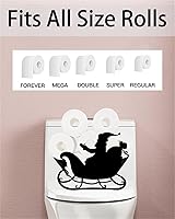Vista 3 de Portarrollos de papel higiénico decorativos de Papá Noel, soportes de rollo de papel higiénico independientes, se adapta a rollos de papel