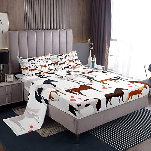 Miniatura 234 de Erosebridal Juego de sábanas para videojuegos, tamaño individual, color morado, sábana bajera ajustable para niños y niñas, moderno juego de sábanas