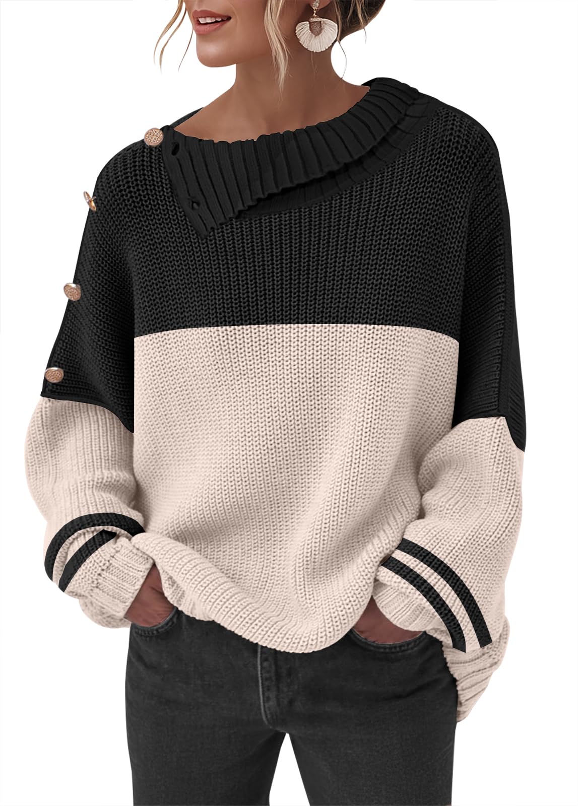 Sweater for Women Winter Turtleneck Long Sleeve Pullover Tops Casual Oversized Knitted Sweaters