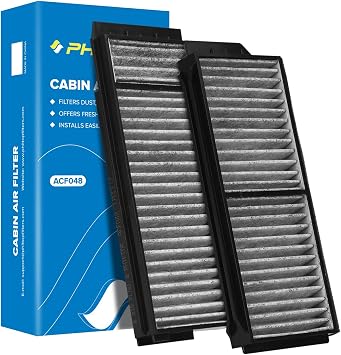 PHILTOP HEPA Cabin Air Filter w/Activated Carbon, Compatible with CF10218 Mazda 3 2004-2009, 5 2006-2010 2012-2015, Carbon Filter Up Dust Pollen Odor