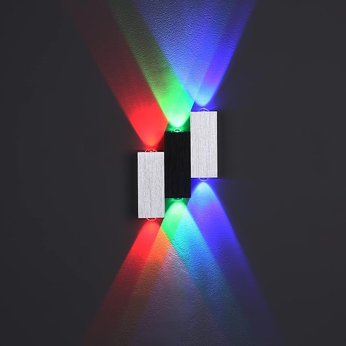 Lightess Up and Down Wall Lights Indoor Modern 6 LED Multi Color Wall Light Home Interior Wall