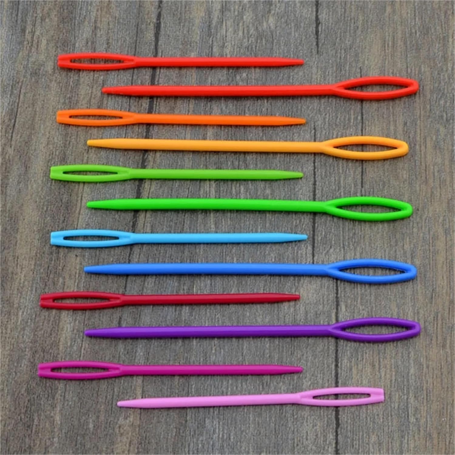 Large Eye Plastic Needles 800PCS 7cm Sweater Needles Multiple Colored Plastic Large Eye Sewing Needle Crochet Suture Handmade Gadget Tools