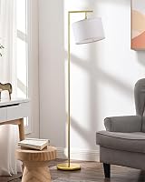 EDISHINE arany ívlámpa állólámpa linen árnyékolóval, E27 LED, 160 cm, nappali hálószoba 8
