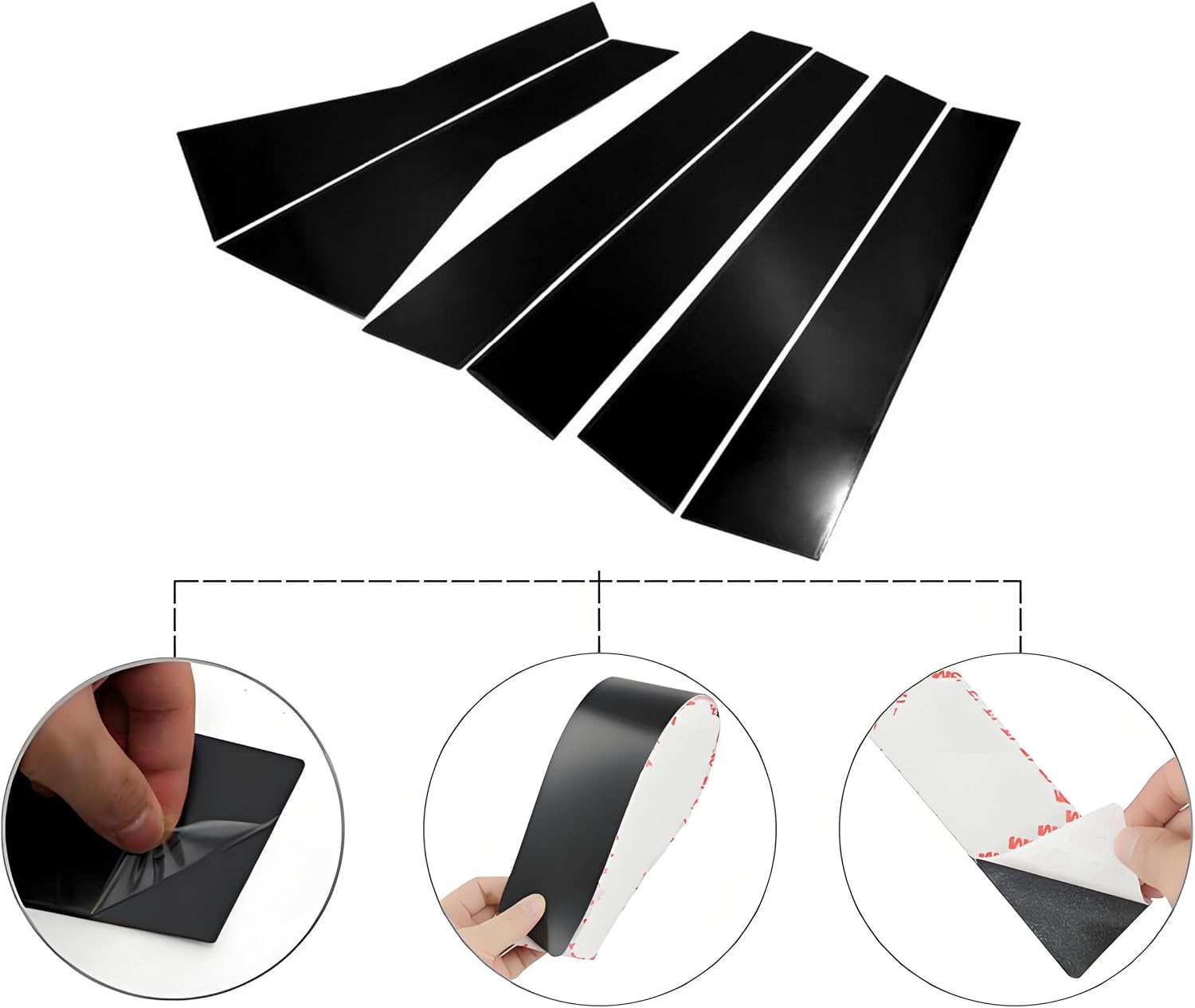 Pillar Posts Door Window Trim Decal Cover Fit for Honda CRV CR-V EX/EX-L/LX/Touring/Hybrid 2017-2022, 6pcs Glossy Black Anti Scratch Stickers Door Pillar Molding Cover Exterior Accessories
