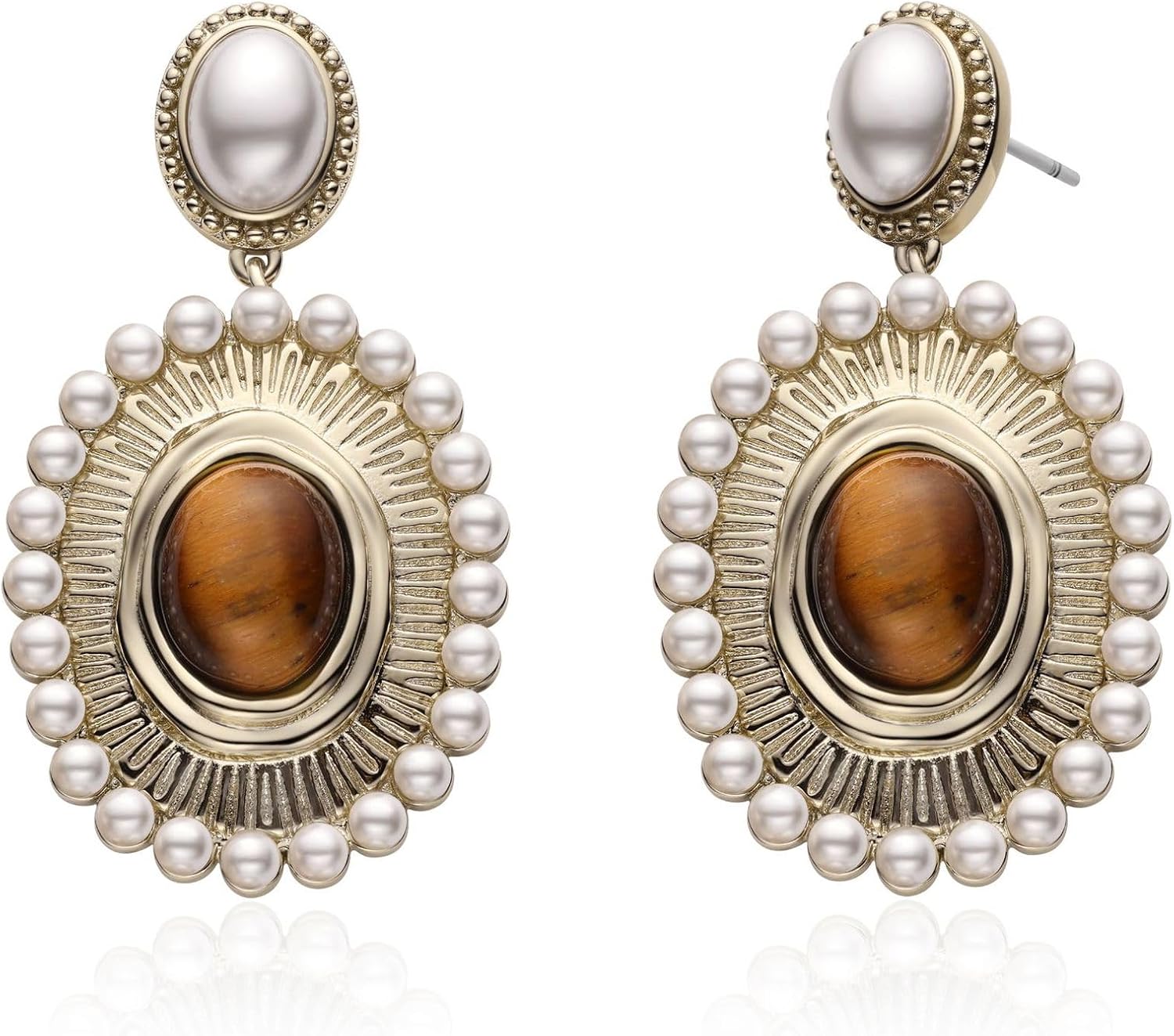 NONNYL Gifts for Wife Jewelry - Pearl Jewelry Earrings for Women, Birthday Jewelry for Girlfriend, Valentine's Day for Wife, Mother's Day for Mom Grandma N8037