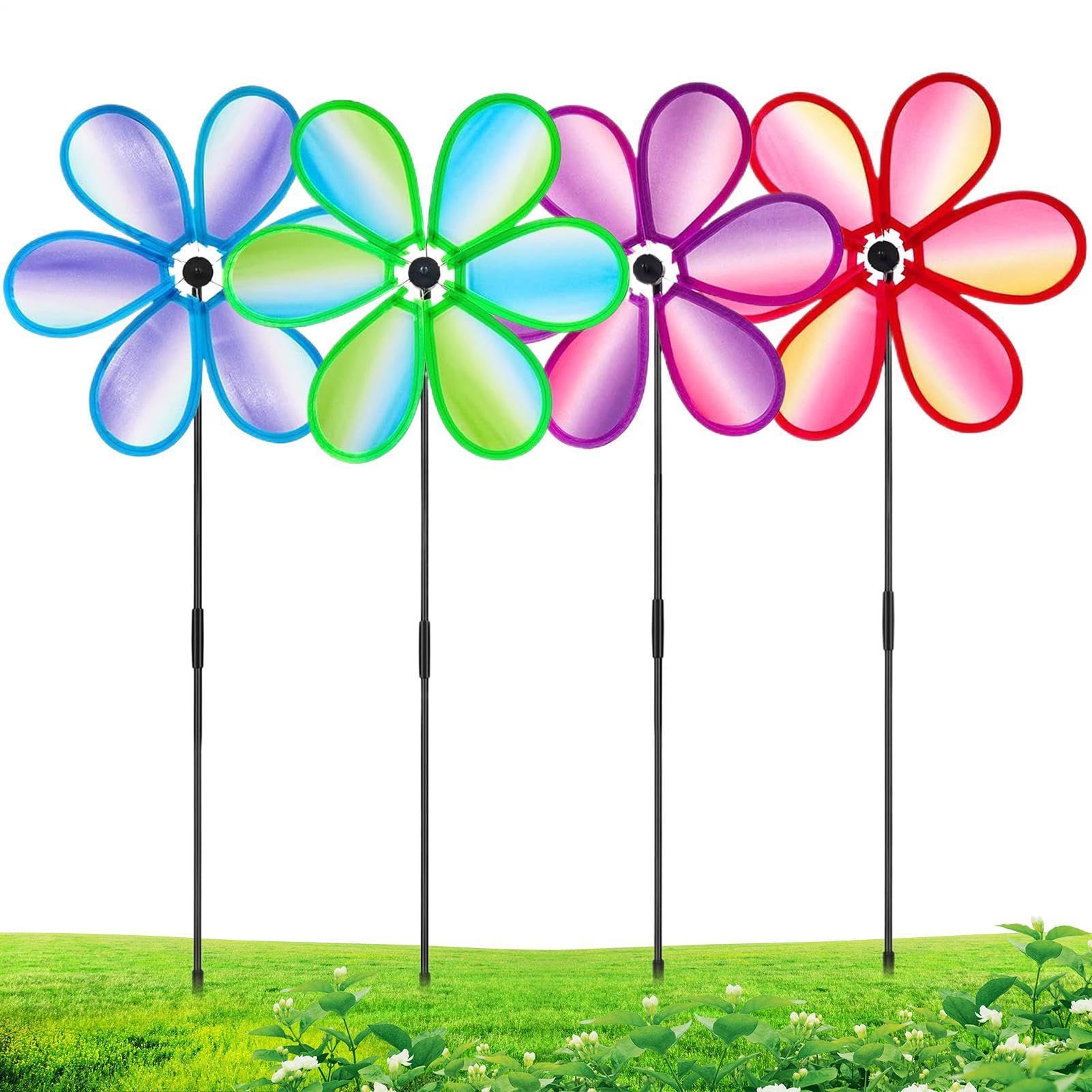 Giratorios de flor para jardín que dan alegría instantánea a las zonas exteriores
