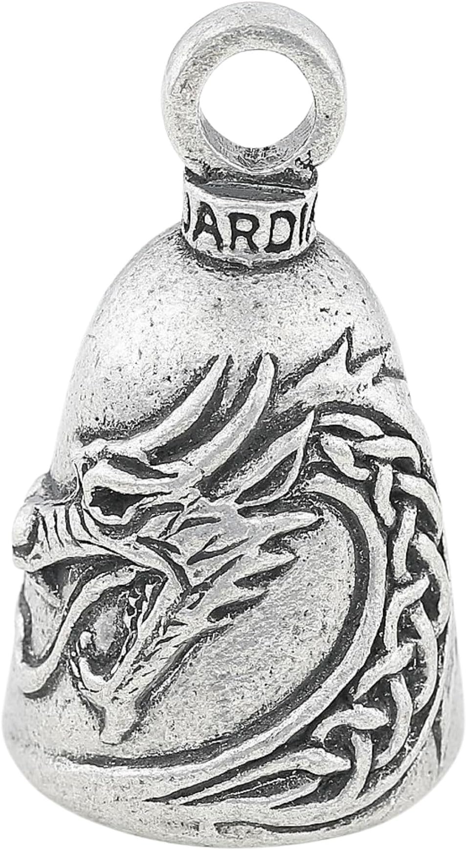 Guardian Bell Celtic Good Luck Bell w/Keyring & Black Velvet Gift Bag | Motorcycle Bell | Lead-Free Pewter | Made in USA