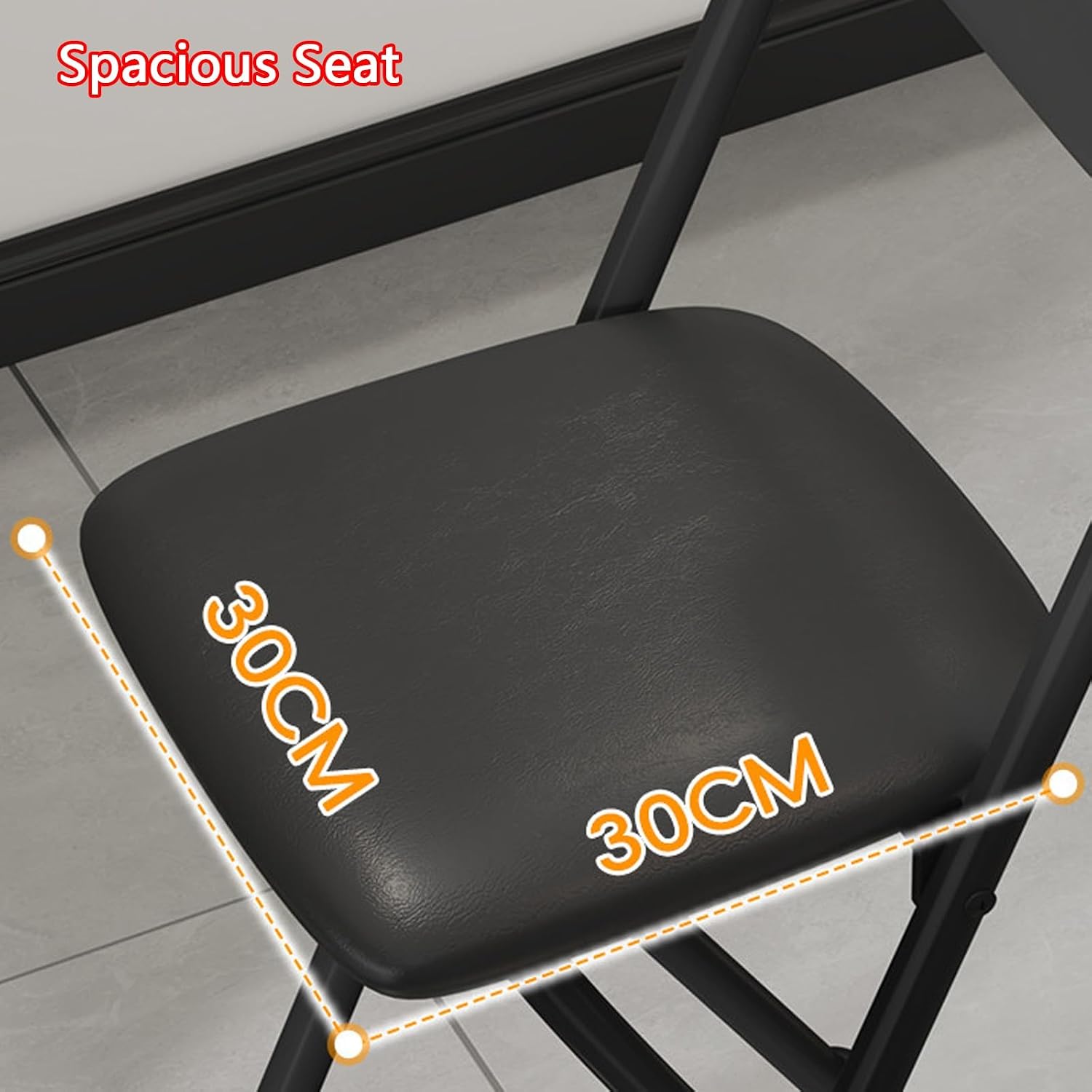 Reception Bar Stools, Folding Bar Stool, Casual Backrest Dining Chairs, Sturdy, for Home Use, Bars, Kitchen Islands, Cashier Counters(White,50cm)